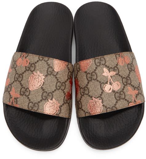 gucci berry print|Gucci berry print slides.